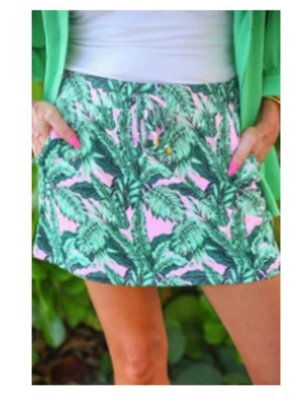NEW JESS LEA Botanical Garden Skort- Black SIZE XL NEW WITH TAGS
